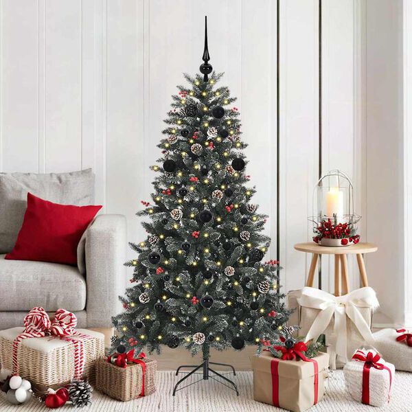 vidaXL Artificial Christmas Tree with 150 LEDs with Stand Green 150 cm