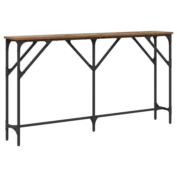 vidaXL Console Table Old Wood 140 x 23 x 75 cm