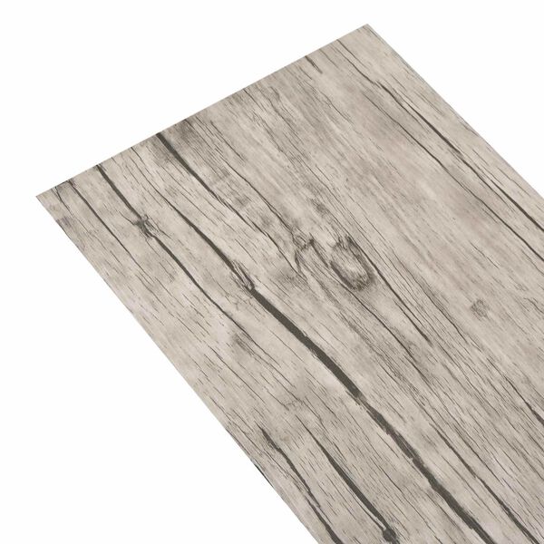 vidaXL Flooring Planks 18 pcs Light Grey 2.51 m&sup2; PVC