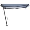 vidaXL Freestanding Manual Retractable Awning 450x350 cm Blue/White