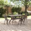 vidaXL Garden Dining Set 5 pcs Bronze Aluminium