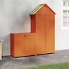 vidaXL 2 Piece Garden Tool Shed Set Brown Solid Wood Pine