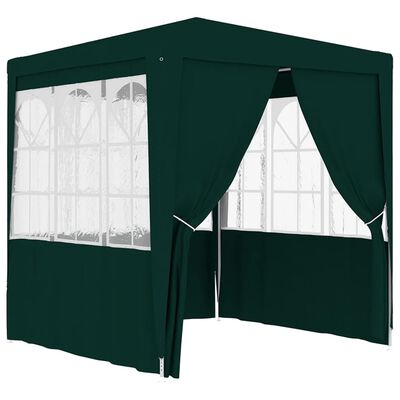 vidaXL Professional Party Tent with Side Walls 2x2 m Green 90 g/m?