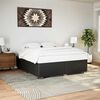 vidaXL Bed Frame without Mattress Black Super King Faux Leather
