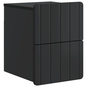 vidaXL Wall-Mounted Bedside Cabinet Black 33 x 34.5 x 43 cm