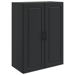 vidaXL Wall-Mounted Cabinet 66 x 34.5 x 90 cm Engineered Wood Black