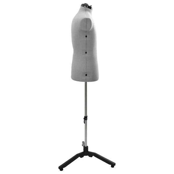 vidaXL Adjustable Dress Form Female Manual Grey 37.5-45.5 inch Fabric