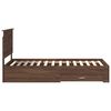 vidaXL Bed Frame Brown Oak and Silver 90 x 200 cm Engineered Wood