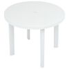 vidaXL Garden Table White 89 cm Plastic