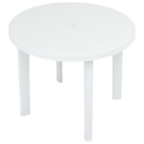 vidaXL Garden Table White 89 cm Plastic