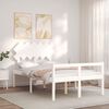 vidaXL Senior Bed without Mattress White Small Double Solid Wood