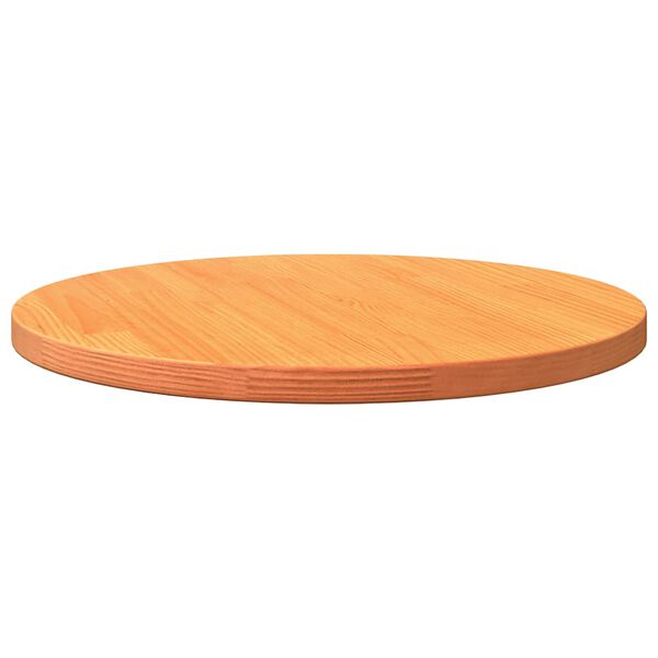 vidaXL Table Top Round Wax Brown &Oslash;50x2.5 cm Solid Wood Pine