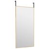 vidaXL Door Mirror Gold 40x80 cm Glass and Aluminium