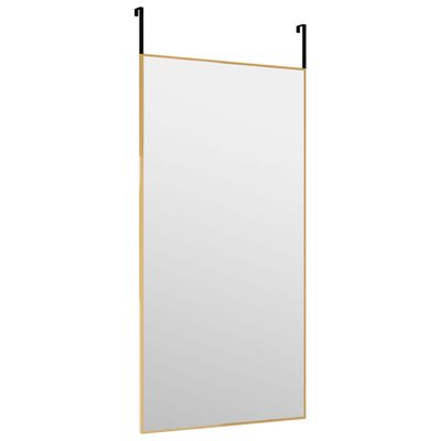 vidaXL Door Mirror Gold 40x80 cm Glass and Aluminium