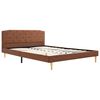 vidaXL Bed Frame without Mattress Brown Fabric 135x190 cm Double