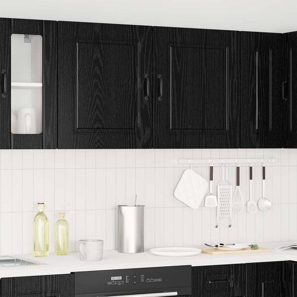 vidaXL Kitchen Cabinet Kalmar 2 pcs Black Oak 50 x 31 x 60 cm