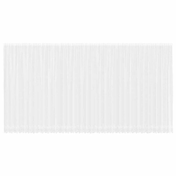 vidaXL Lace Curtain with Curtains Floral White 300 x 900 cm Polyester