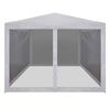 vidaXL Party Tent with 4 Mesh Sidewalls 3x3 m