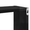 vidaXL Wall Cube Shelf 6 pcs High Gloss Black 80x15x26.5cm Engineered Wood