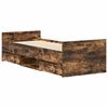 vidaXL Bed Frame without Mattress Smoked Oak 75x190 cm Small Single