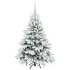vidaXL Artificial Christmas Tree with 150 LEDs White 120 cm PE and PVC