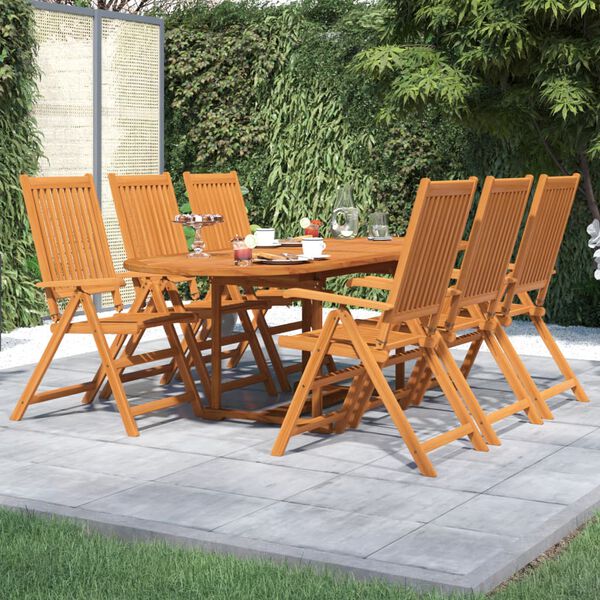 vidaXL 9 Piece Garden Dining Set Solid Wood Acacia