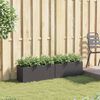 vidaXL Garden Planters with 2 Pots 2 pcs Black 72x30x32 cm Poly Rattan