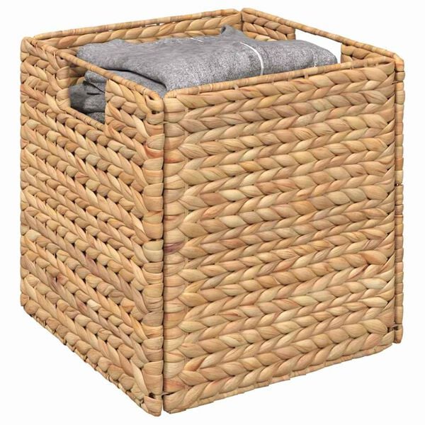 vidaXL Storage Baskets 2 pcs Natural 28 x 28 x 28 cm Water hyacinth