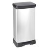 Curver Pedal Bin "Deco" Rectangular 50L Silver