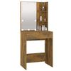 vidaXL Dressing Table with LED Smoked Oak 60x40x140 cm