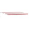 vidaXL Awning Red and White 500 x 300 x 165 cm Polyester and Metal