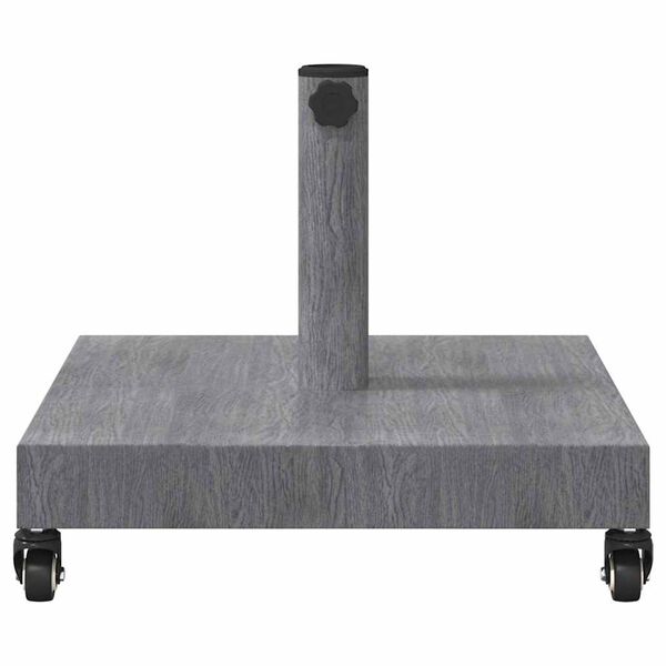 vidaXL Parasol Base Dark Grey Wood look 45 x 45 x 31.5 cm