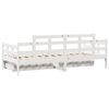 vidaXL Daybed with Drawers without Mattress White 80x200 cm Solid Wood