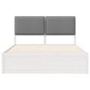 vidaXL Bed Frame with Upholstered Headboard Light Grey 150 x 200 cm
