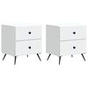 vidaXL Bedside Cabinet 2 pcs White 43 x 34.5 x 47.5 cm Engineered Wood