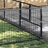 vidaXL Dog Kennel Black 20 m&sup2; Steel
