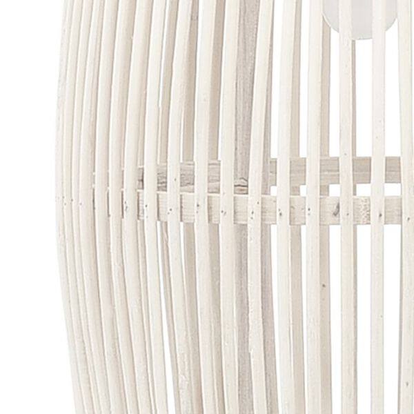 vidaXL Pendant Lamp White Willow 40 W 25x62 cm Oval E27