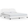 vidaXL Bed Frame without Mattress "Zadar" White 180x200 cm Super King Faux Leather