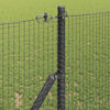 vidaXL Fence Post Grey 50 x 1 m (19 x 19 mm mesh) Steel and PVC