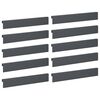 vidaXL Garden Cover Profile 10 pcs 100 x 5 x 15 cm Steel Anthracite