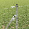 vidaXL Fence with Post Silver 0.4 x 10 m Steel and PVC