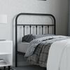 vidaXL Metal Headboard Black 90 cm