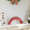 vidaXL Christmas Candle Arch with 10 LED Candles Red 47 x 5 x 29 cm