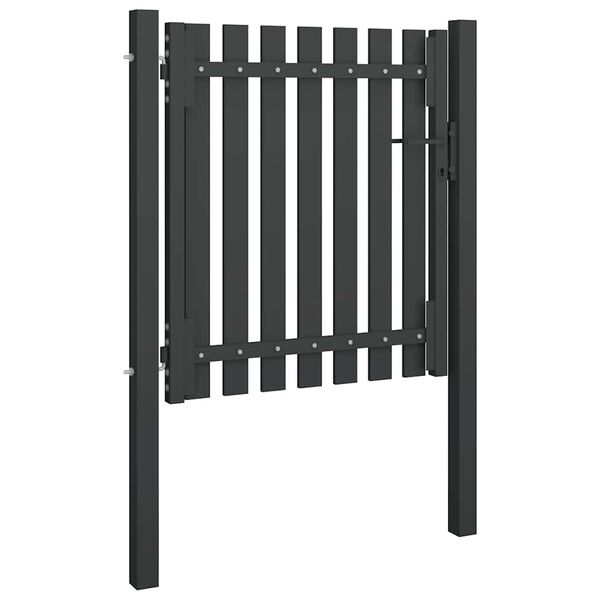 vidaXL Garden Fence Gate Steel 100x75 cm Anthracite
