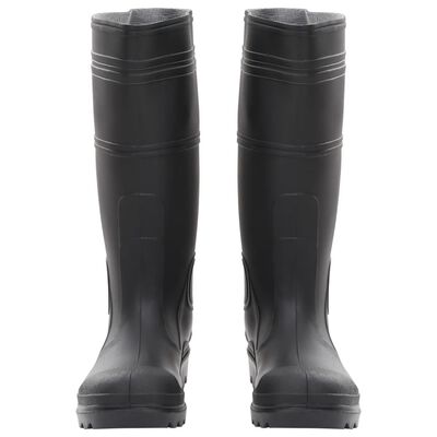 vidaXL Rain Boots Black Size 39 PVC