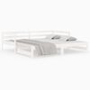 vidaXL Pull-out Day Bed without Mattress White 80x200 cm