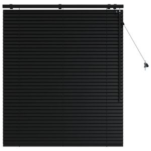 vidaXL Venetian Blind Black 115 x 130 cm 35 mm Solid Paulownia Wood