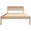 vidaXL Bed Frame with Headboard Brown 90 x 200 cm Solid Pine Wood