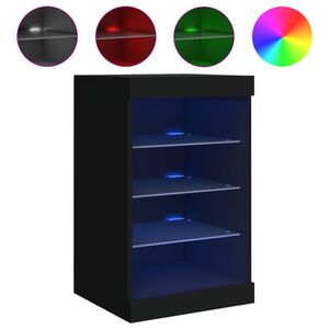 vidaXL Sideboard with LED Lights Black 41x37x67 cm