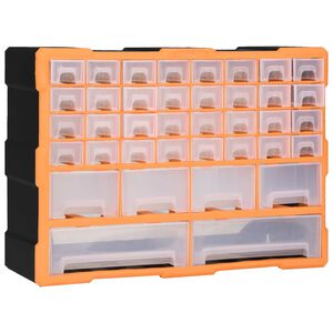 vidaXL Multi-drawer Organiser with 38 Drawers 52x16x37.5 cm